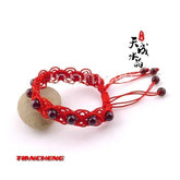 INPHIC-天然水晶 酒紅石榴石6mm圓珠手編手鏈 美容養顏 旺血氣 女人石